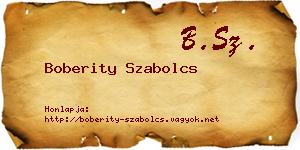 Boberity Szabolcs névjegykártya