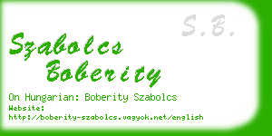 szabolcs boberity business card